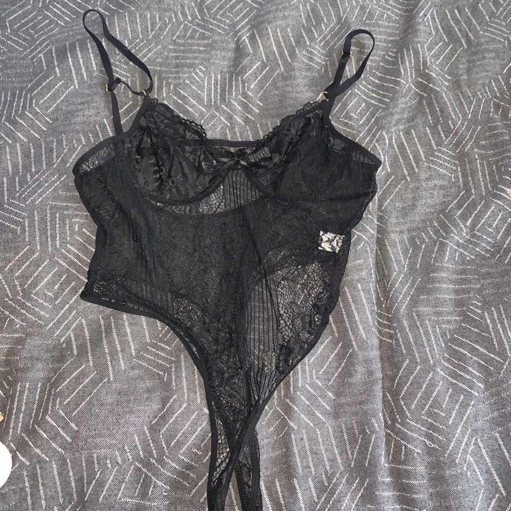 Black lace bodysuit
